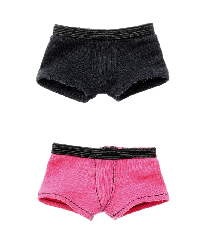 Dress: Men's Boxer Briefs Set, Black/ Fusha-Pink / メンズボクサーパンツセット ブラック/フューシャピンク
