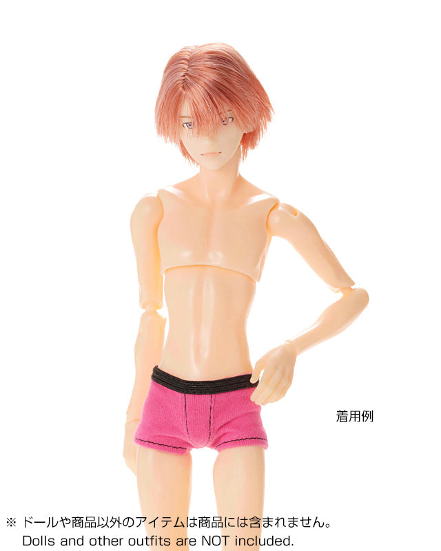 Dress: Men's Boxer Briefs Set, Black/ Fusha-Pink / メンズボクサーパンツセット ブラック/フューシャピンク