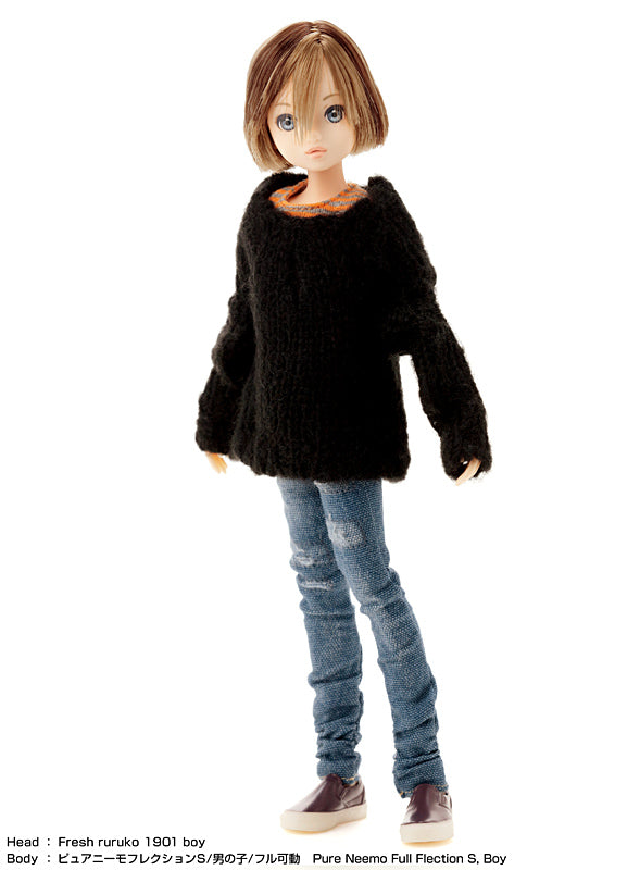 NEW★ Dress: Short Bulky Knit (Black) for momoko / ショート丈バルキーニット ブラック(mmk)