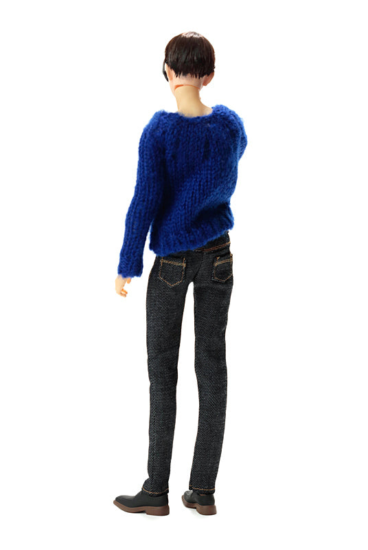 Dress: Short length Bulky Knit, Blue for momoko / ショート丈バルキーニット ブルー