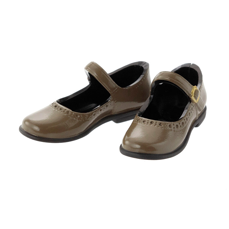 Mary Jane Flats, Enamel-Khaki / クラシカルストラップシューズ エナメルカーキ