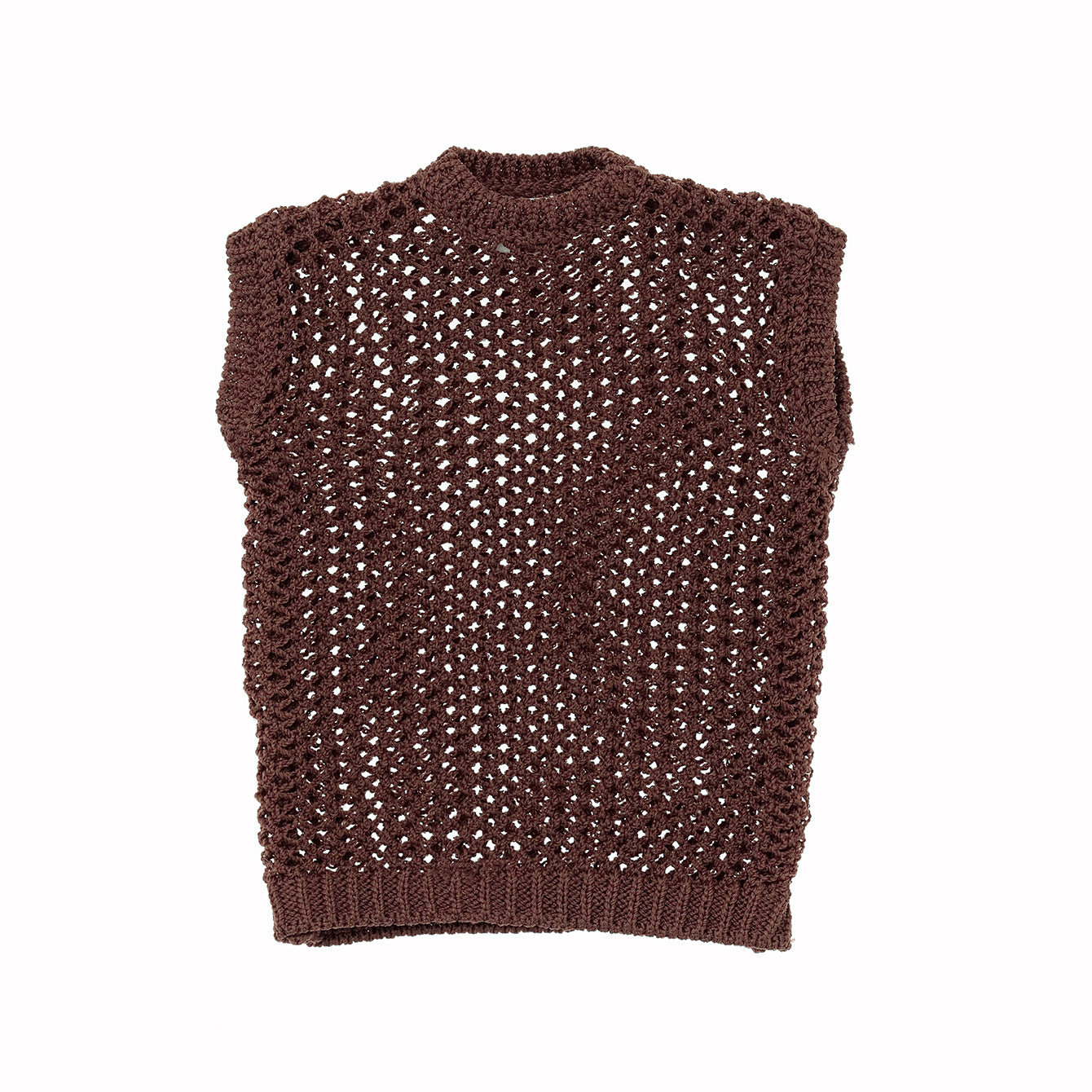 Dress: Men's Fishnet Vest, Brown / メンズフィッシュネットベスト ブラウン