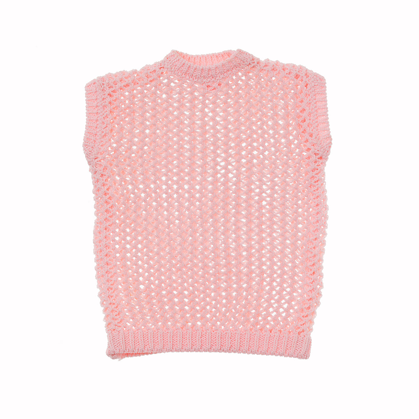 Dress: Men's Fishnet Vest, Pink / メンズフィッシュネットベスト ピンク