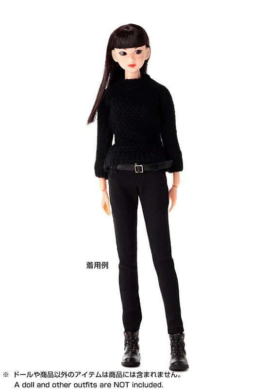 NEW★ Dress: Moss Stitch Knit Pullover for ruruko, Black/ 鹿の子プルオーバーニット ブラック(rrk)