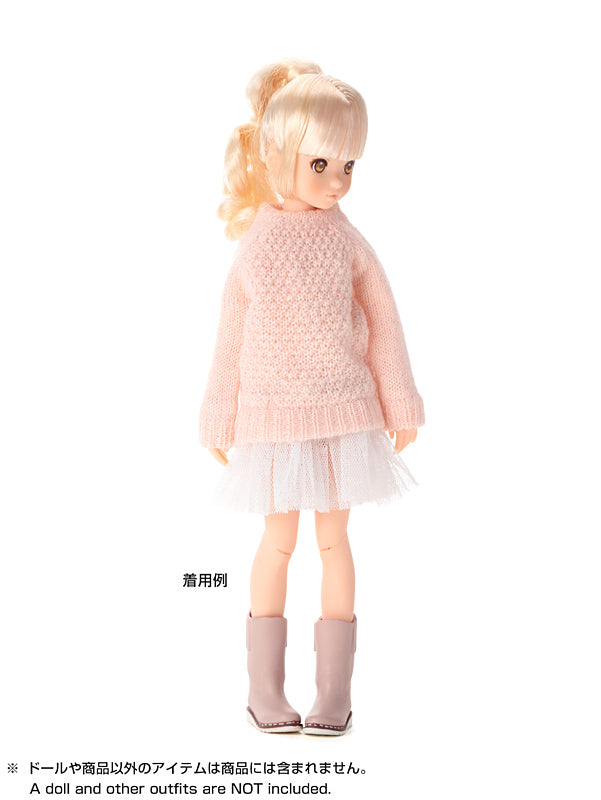 NEW★ Dress: Moss Stitch Knit Pullover for ruruko, Black/ 鹿の子プルオーバーニット ブラック(rrk)