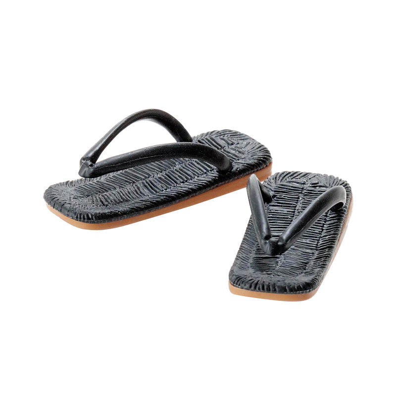 Men's ZOURI, Black × BlackStrap / メンズぞうり ブラック×鼻緒ブラック