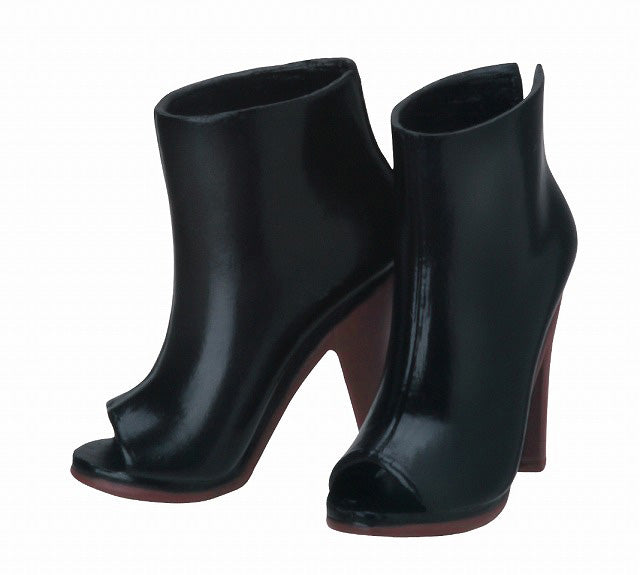 Sekiguchi shoes, Open-Toe Booties, Black / オープントゥブーティー ブラック