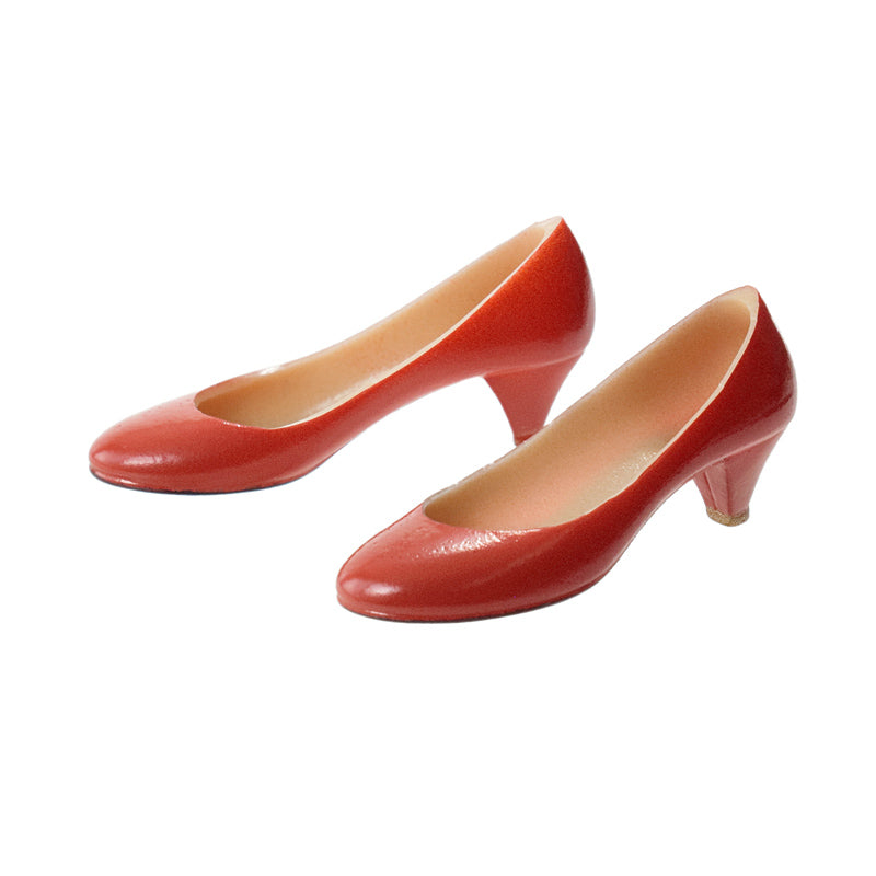 Pumps, Coral-Red / パンプス コーラルレッド