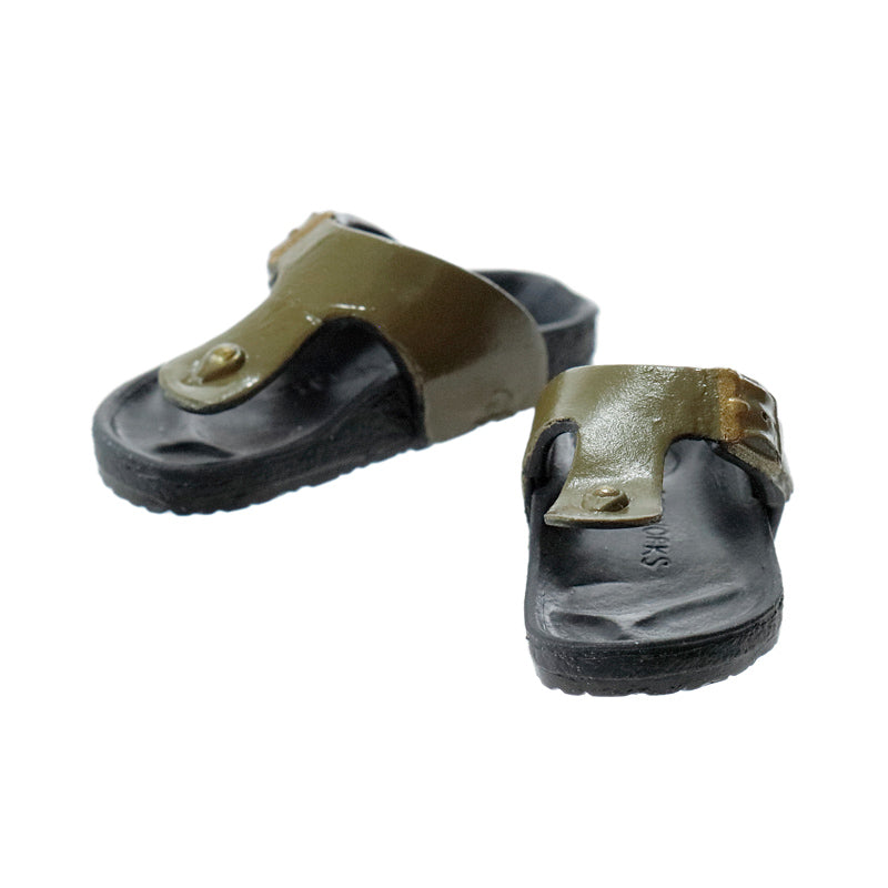Relax Sandals, Olive-Green x Black / リラックスサンダル オリーブグリーン×ブラック