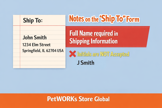 Enter Shipping Information Correctly: Full Name required in the "Ship To" Form