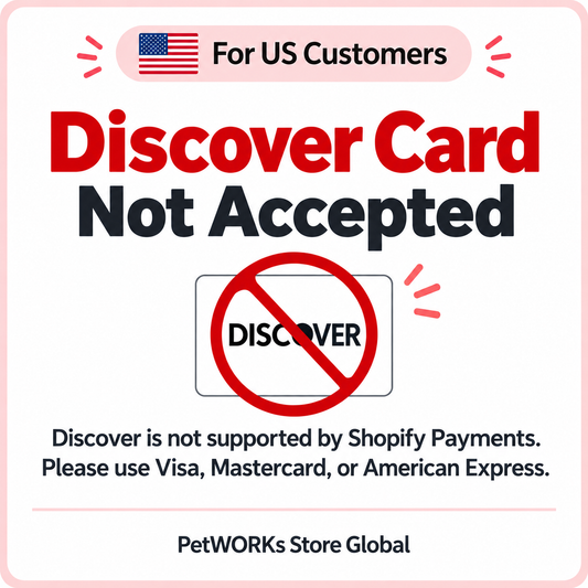 Discover Card Not Accepted (For US customers)