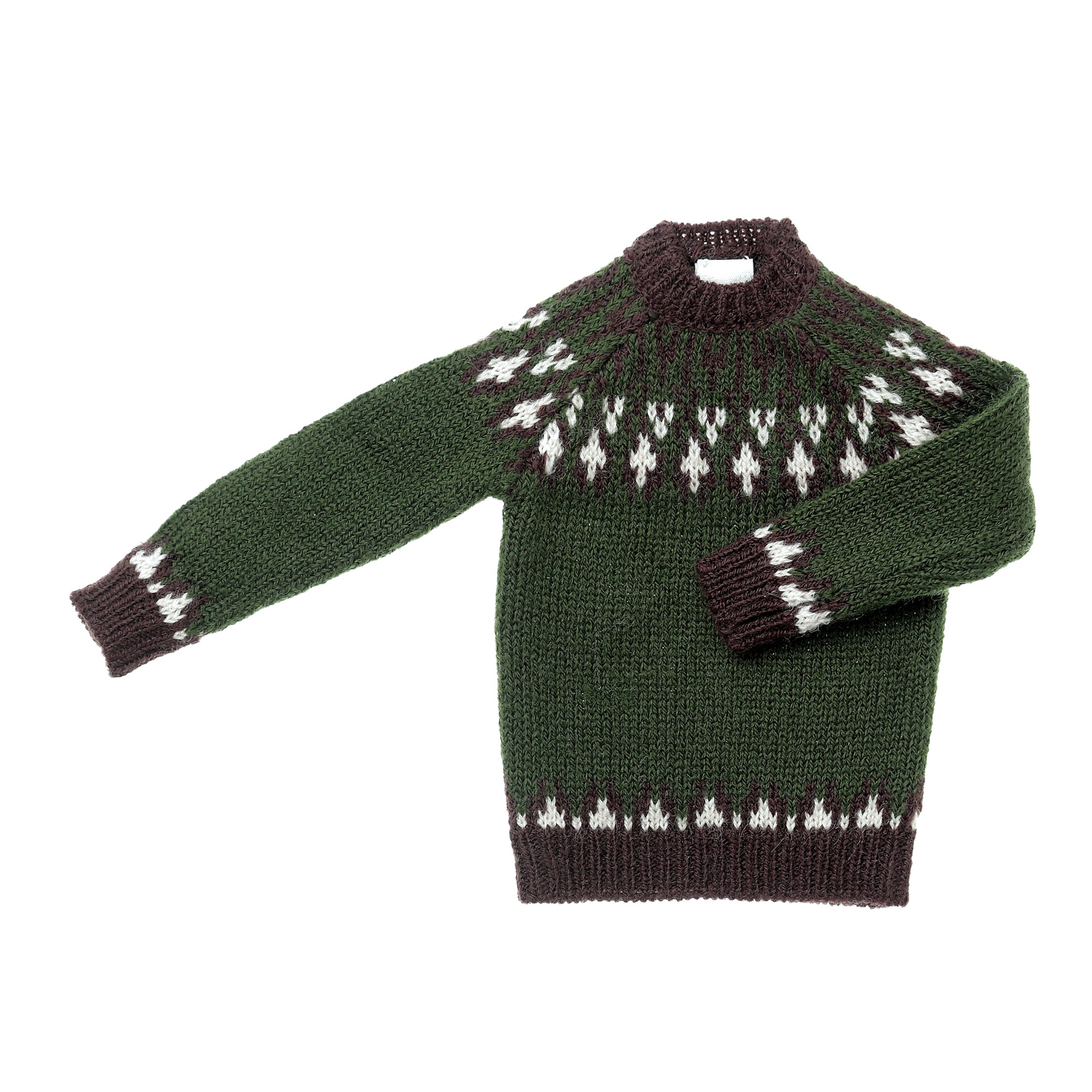 Dress: Men's Nordic Sweater, Green / メンズノルディックセーター グリーン