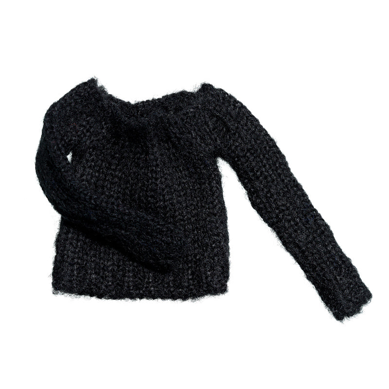 NEW★ Dress: Short Bulky Knit (Black) for momoko / ショート丈バルキーニット ブラック(mmk)