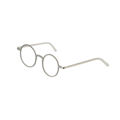 Etched Round Glasses, Silver / エッチングラウンドメガネ シルバー