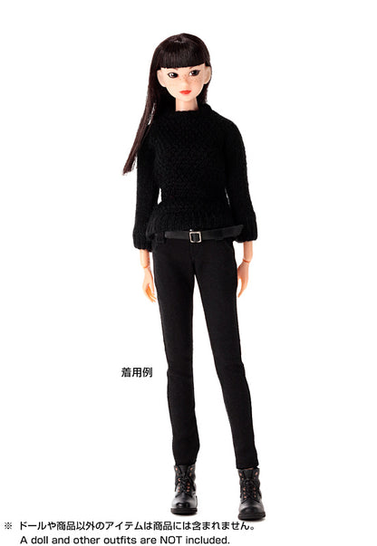 NEW★ Dress: Moss Stitch Knit Pullover for ruruko, Black/ 鹿の子プルオーバーニット ブラック(rrk)