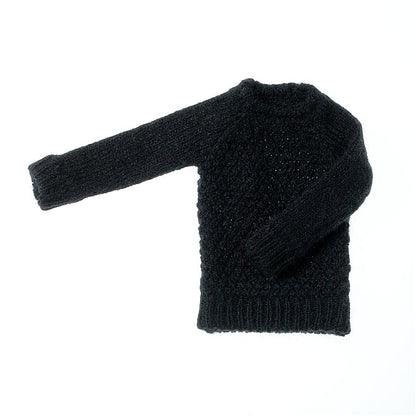 NEW★ Dress: Moss Stitch Knit Pullover for ruruko, Black/ 鹿の子プルオーバーニット ブラック(rrk)