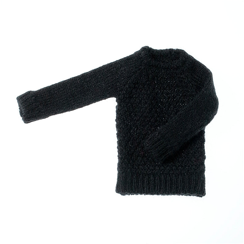 NEW★ Dress: Moss Stitch Knit Pullover for ruruko, Black/ 鹿の子プルオーバーニット ブラック(rrk)